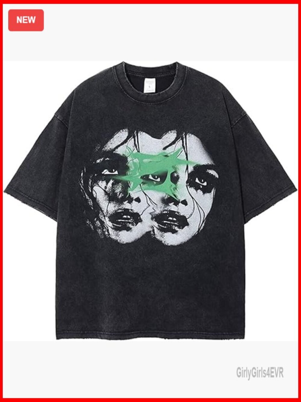 Y2K Vintage Oversized Graphic T-Shirt Cartoon Printed Unisex Cotton Crew Neck